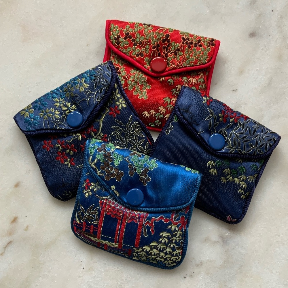 Set/4 Brocade Pouch/Bags